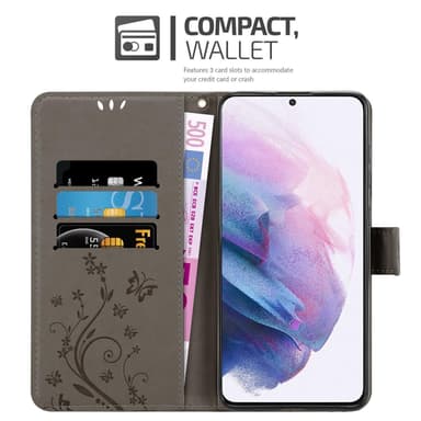 Samsung Galaxy S21 PLUS Plånboksfodral Skal (Grå)