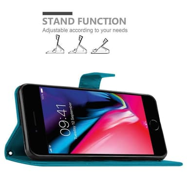 iPhone 7 / 7S / 8 / SE 2020 Plånboksfodral Skal (Blå)