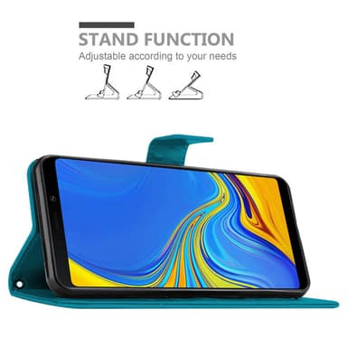 Samsung Galaxy A9 2018 Plånboksfodral Skal (Blå)