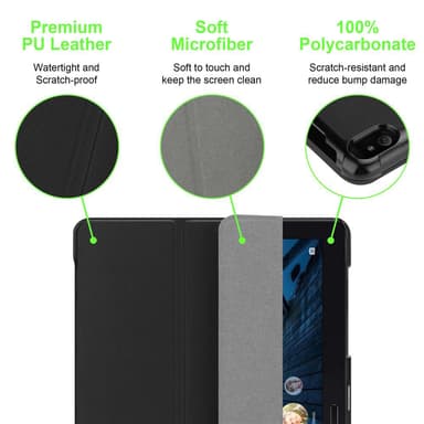 Lenovo Tab P10 (10.1 tum) Skal Fodral Case (Svart)