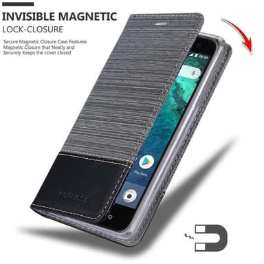 HTC U11 LIFE Plånboksfodral Skal (Grå)