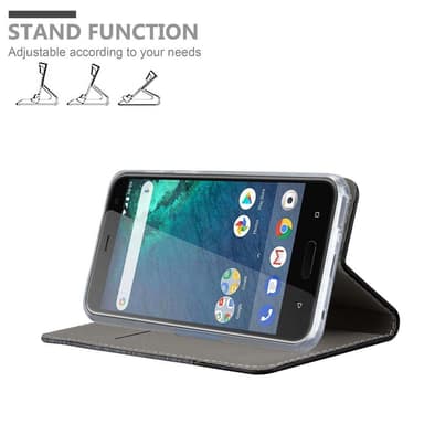HTC U11 LIFE Plånboksfodral Skal (Grå)