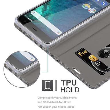 HTC U11 LIFE Plånboksfodral Skal (Grå)