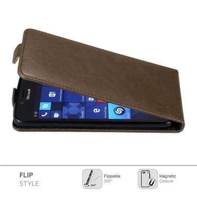 Nokia Lumia 950 Flipfodral Skal (Brun)