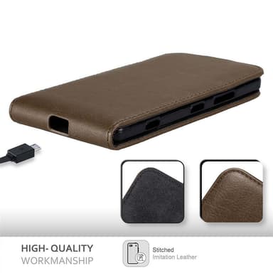Nokia Lumia 950 Flipfodral Skal (Brun)