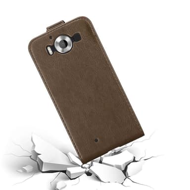 Nokia Lumia 950 Flipfodral Skal (Brun)