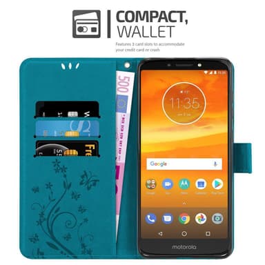 Motorola MOTO E5 PLUS Plånboksfodral Skal (Blå)
