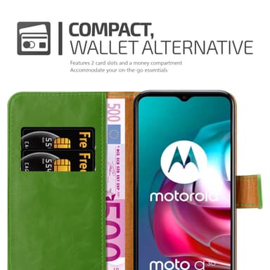 Motorola MOTO G10 / G30 Plånboksfodral Skal (Grön)