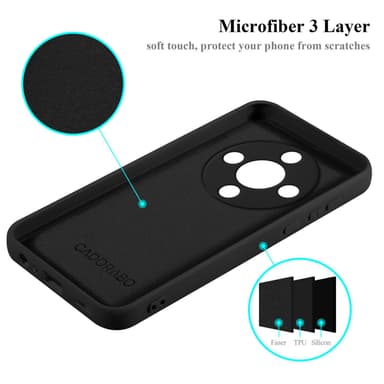 Honor Magic 6 Lite 5G Skal Fodral Case (Svart)