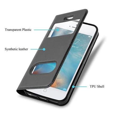 iPhone 5 / 5S / SE 2016 Plånboksfodral Skal (Svart)