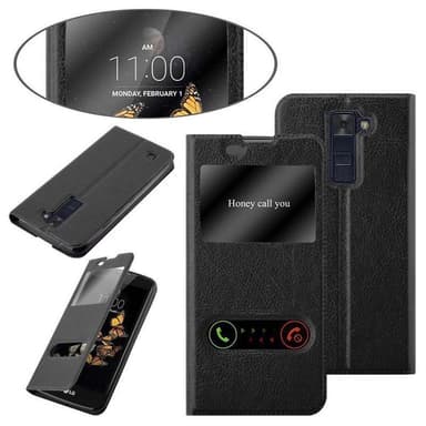 LG K8 2016 Plånboksfodral Skal (Svart)