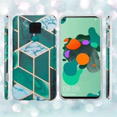 Huawei MATE 30 LITE Plånboksfodral Skal (Grön)