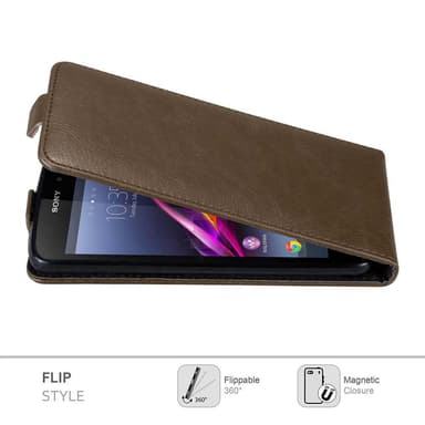 Sony Xperia Z1 Flipfodral Skal (Brun)