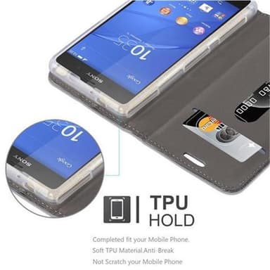 Sony Xperia Z2 COMPACT Plånboksfodral Skal (Grå)