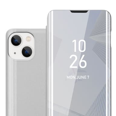 iPhone 14 Plånboksfodral Skal (Silver)