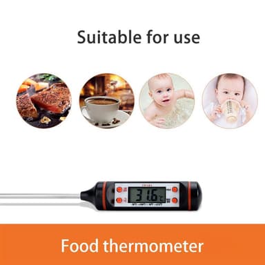 Termometer digital temperaturmätare (svart)
