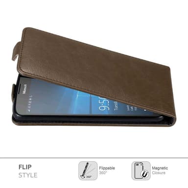 Nokia Lumia 950 XL Flipfodral Skal (Brun)