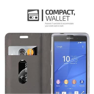 Sony Xperia Z2 COMPACT Plånboksfodral Skal (Grå)