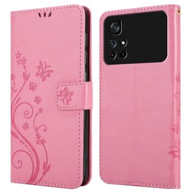 Xiaomi POCO M4 PRO 5G Plånboksfodral Skal (Rosa)