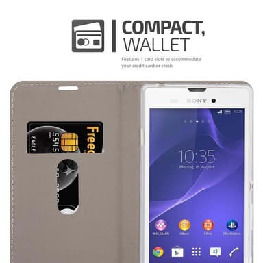 Sony Xperia T3 Plånboksfodral Skal (Blå)