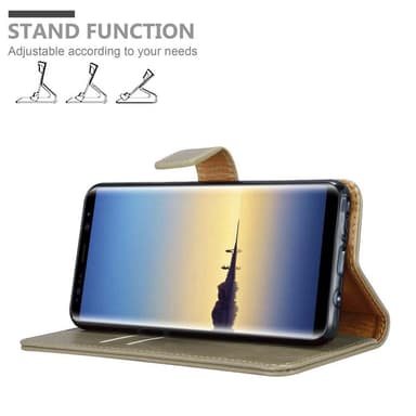 Samsung Galaxy NOTE 8 Plånboksfodral Skal (Brun)