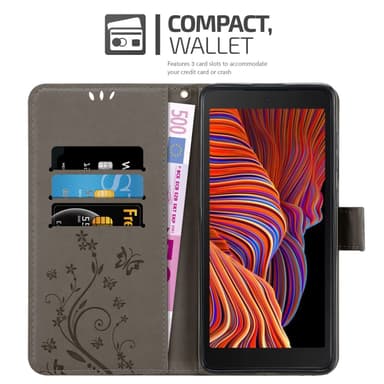 Samsung Galaxy XCover 5 Plånboksfodral Skal (Grå)