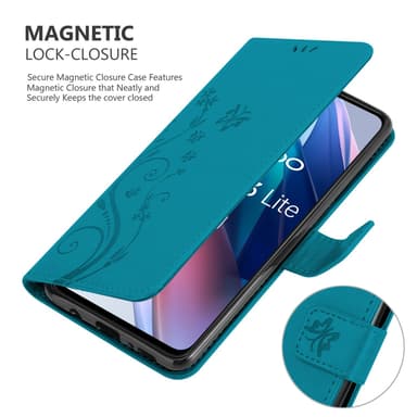 Oppo FIND X3 LITE Plånboksfodral Skal (Blå)