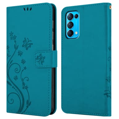 Oppo FIND X3 LITE Plånboksfodral Skal (Blå)