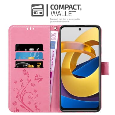 Xiaomi POCO M4 PRO 5G Plånboksfodral Skal (Rosa)