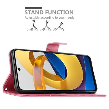 Xiaomi POCO M4 PRO 5G Plånboksfodral Skal (Rosa)