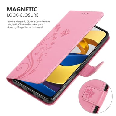 Xiaomi POCO M4 PRO 5G Plånboksfodral Skal (Rosa)