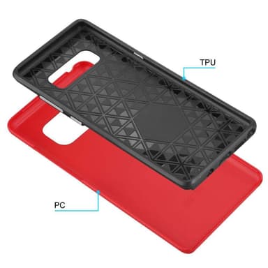 Samsung Galaxy NOTE 8 Skal Fodral Case (Röd)