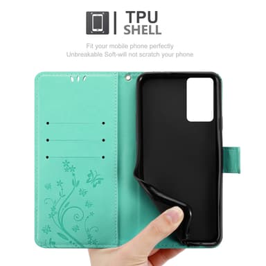 Oppo Reno6 5G Plånboksfodral Skal (Turkos)