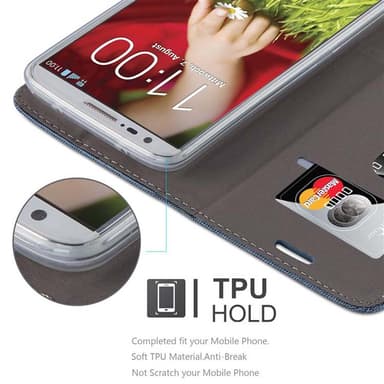 LG G2 MINI Plånboksfodral Skal (Blå)