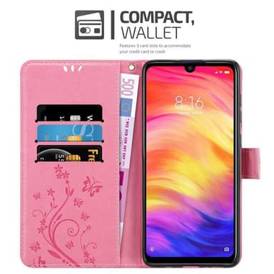 Xiaomi RedMi NOTE 7 Plånboksfodral Skal (Rosa)