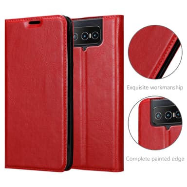 Asus ZenFone 8 FLIP Skal Fodral Case (Röd)