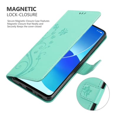 Oppo Reno6 5G Plånboksfodral Skal (Turkos)