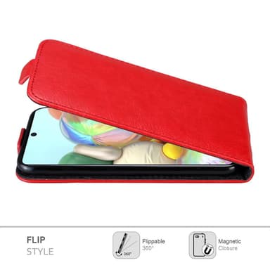Samsung Galaxy A71 4G Flipfodral Skal (Röd)