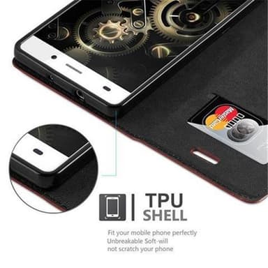 Huawei P8 LITE 2015 Skal Fodral Case (Brun)