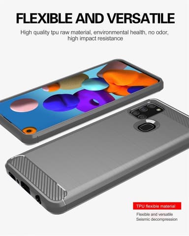 Samsung Galaxy A21s Skal Fodral Case (Grå)