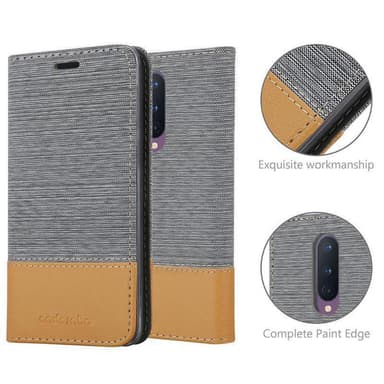 OnePlus 8 Plånboksfodral Skal (Grå)