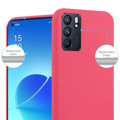 Skal Oppo Reno6 5G Fodral Case (Röd)