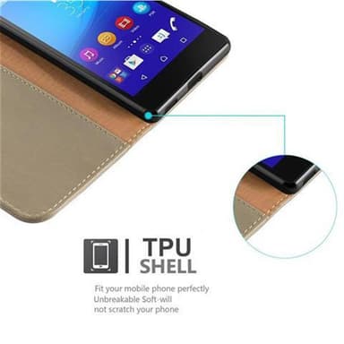 Sony Xperia M5 Plånboksfodral Skal (Brun)