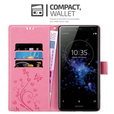 Sony Xperia XZ2 Plånboksfodral Skal (Rosa)
