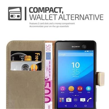 Sony Xperia M5 Plånboksfodral Skal (Brun)