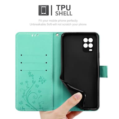 Xiaomi Mi 10 LITE Plånboksfodral Skal (Turkos)