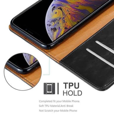 iPhone XS MAX Plånboksfodral Skal (Svart)
