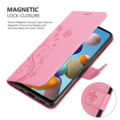 Samsung Galaxy A21s Plånboksfodral Skal (Rosa)