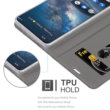 Nokia 8.3 Plånboksfodral Skal (Grå)