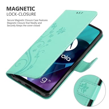 Motorola MOTO G71 5G Plånboksfodral Skal (Turkos)